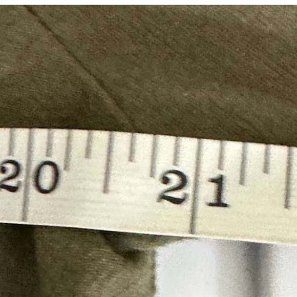 E Pretty sz XL dress in a homespun fabric in olive. Wood style button front - Picture 4 of 7